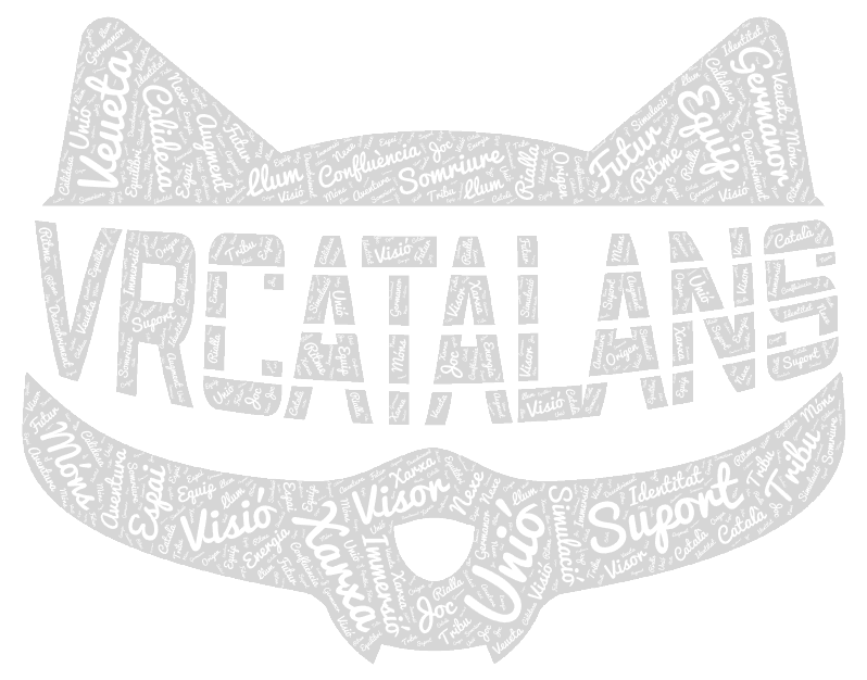 Logo VRCatalans nuvol de paraules